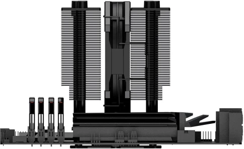 Кулер ID-Cooling SE-207-XT SLIM Soc-AM5/AM4/1151/1200/2066/1700 черный 4-pin 15-35dB Al+Cu 220W... фото 7
