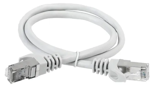 ITK RJ45(m) - RJ45(m) Cat. 6A S/FTP LSZH 2м серый фото 2