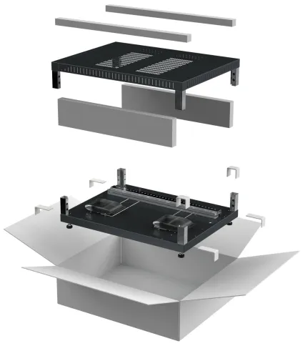 ITK LINEA E Компл. осн. и крыша 600х600мм шкафа 18-47U чер. фото 1