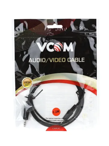 VCOM mini jack 3.5 mm (m) - mini jack 3.5 mm (m) 1.2м фото 3