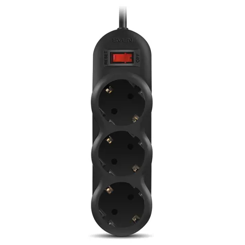 Фильтр SVEN SF-03L 3,0 м (3 розетки) черный фото 2