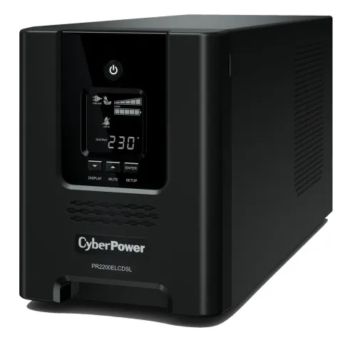 ИБП CyberPower PR2200ELCDSL, Line-Interactive, 2200VA/1980W, 8 IEC-320 С13, 1 IEC C19 розеток, USB&Serial, SNMPslot, LCD дисплей, Black, 0.5х0.6х0.3м., 28.4кг., замена для АРС SMC2000I, SMC2000I-RS и SMT2200I/ UPS Line-Interactive CyberPower PR2200ELC фото 1
