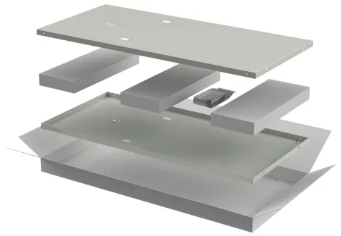 ITK LINEA N Компл. стенок боковых 600мм шкафа 33U сер. фото 1