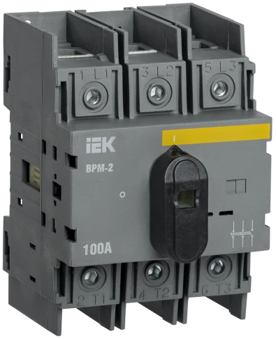 Выключатель-разъединитель модульный ВРМ-2 3P 100А IEK фото 9
