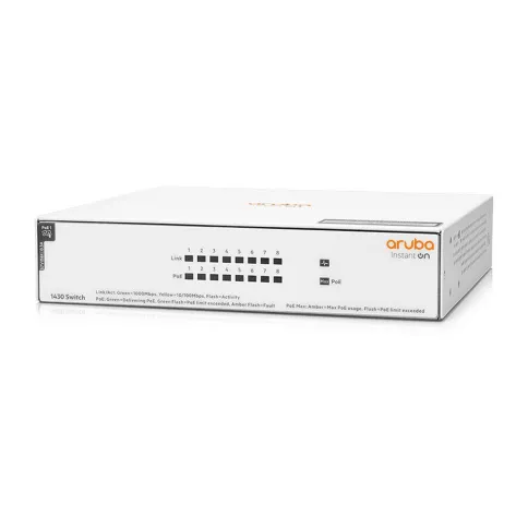 Коммутатор HPE Aruba Instant On 1430 8G Class4 PoE 64W Switch   Switch фото 1