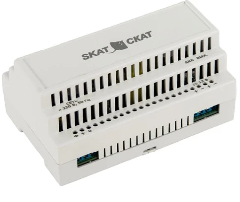 586 SKAT-12-6,0 DIN источник питания 12В 6А пластиковый корпус под DIN фото 3