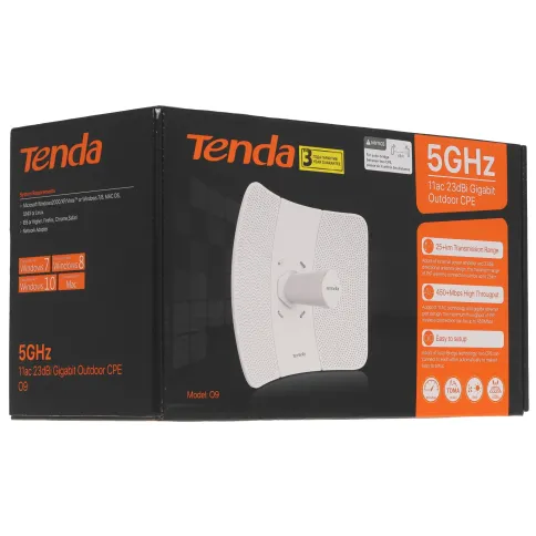 Точка доступа/ Tenda O9 Наружная точка доступа, 5 ГГц, до 867 Мбит/с, фото 6