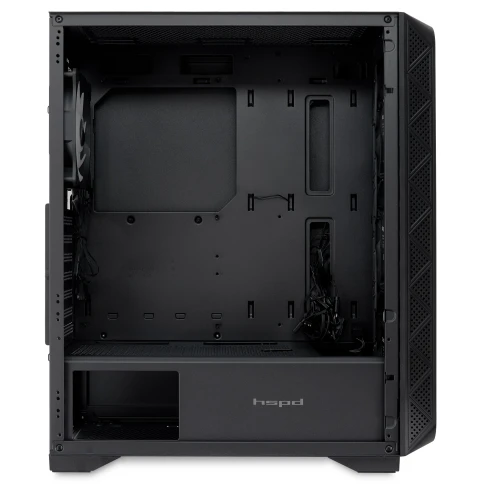 Корпус без блока питания/ Case HSPD M521, Mesh Mid Tower, Black, slide фото 6