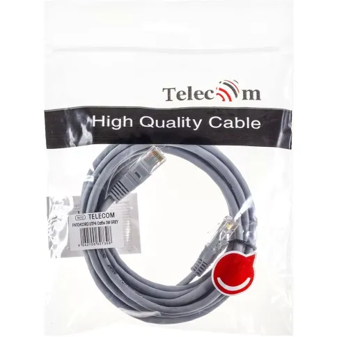 Патчкорд/ Патчкорд литой "Telecom" UTP кат.5е 3,0м серый фото 8
