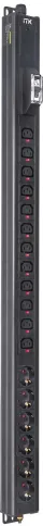 ITK BASE PDU PV1111 23U 1ф 16А 6SCHUKO 12C13 2,6м SCHUKO фото 1