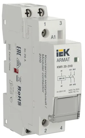 ARMAT Контактор модульный KMR 20А 230В AC 2НО IEK фото 1