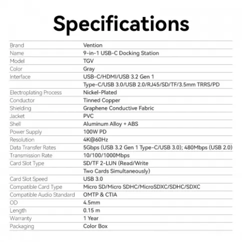 Vention TGVHB фото 1