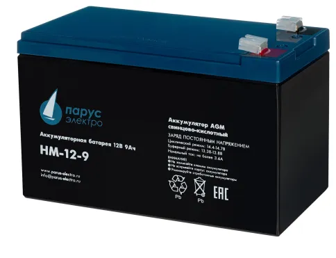 Battery Parus Electro, HM-12-9, 12V, 9Ah фото 1