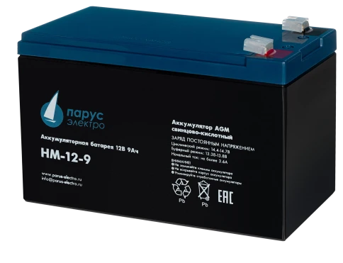Battery Parus Electro, HM-12-9, 12V, 9Ah фото 2