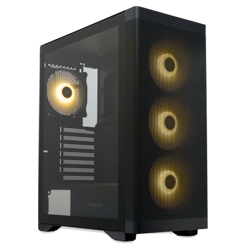 Корпус без блока питания/ Case HSPD M520, Mesh Mid Tower, Black, slide фото 1