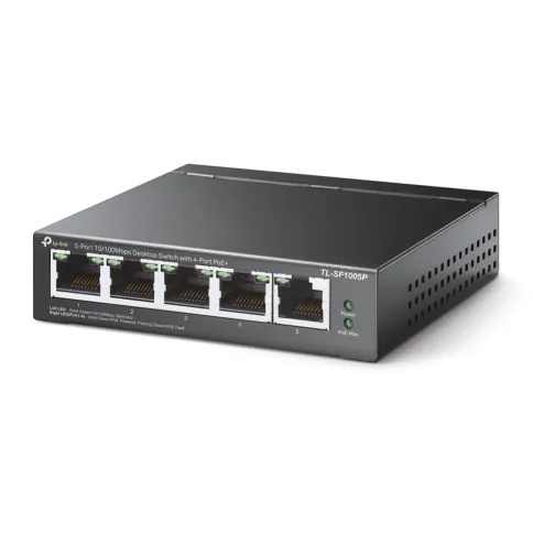 Коммутатор/ 5-Port 10/100Mbps Desktop Switch with 4-Port PoE, 5 10/100 фото 2
