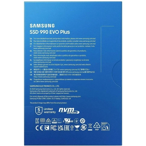 Твердотельные накопители/ Samsung SSD 990 EVO Plus, 1000GB, M.2(22x80mm), NVMe... фото 6