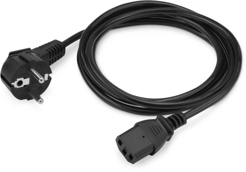 Кабель KingPrice KP-PC-Euro-C13-1.5m Евровилка угловой IEC C13 1.5м черный фото 1