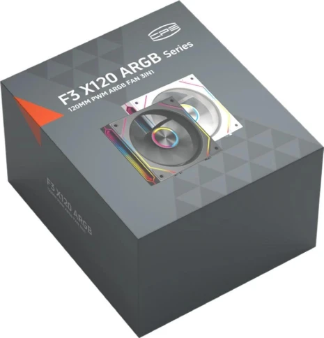 Вентилятор для корпуса PcCooler F3 X120 BK ARGB 120х120x25 черный... фото 5