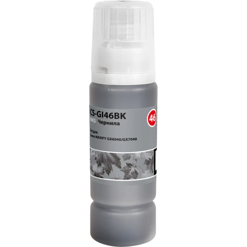 Чернила Cactus CS-GI46BK черный135мл для Canon MAXIFY GX6040/GX7040 фото 1