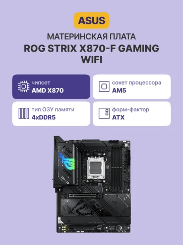 ASUS ROG STRIX X870-F GAMING WIFI  (90MB1IV0-M0EAY0) фото 2