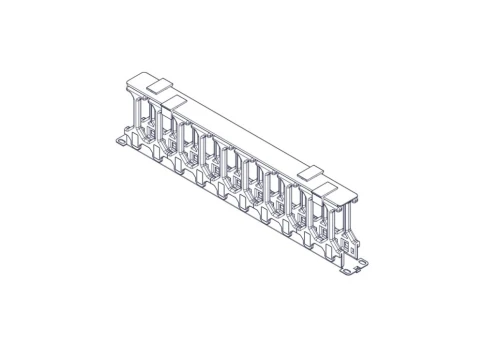 Horizontal cable organizer Systeme Electric, Excelente series, 1U, pla фото 5