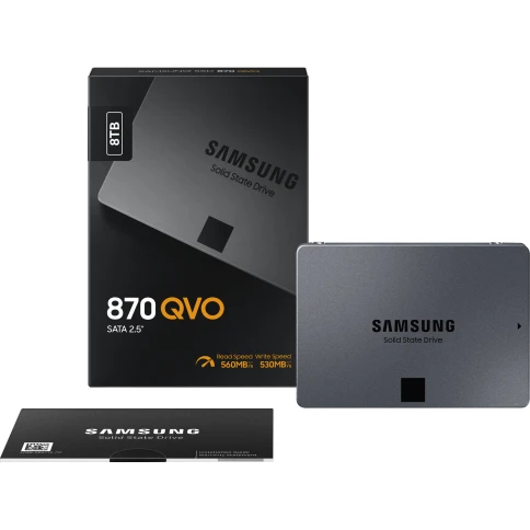 Твердотельные накопители/ Samsung SSD 870 QVO, 8000GB, 2.5" 7mm, SATA3 фото 6