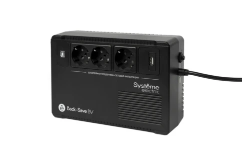 ИБП Back-Save BV Systeme Electric 400 ВА AVR 3 Schuko 230 В 1 USB-A фото 1