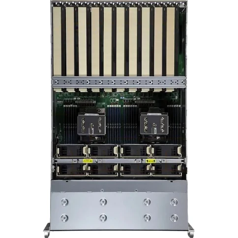 Платформа для сервера/ Supermicro GPU SuperServer AS-4125GS-TNRT2 4U (2x Socket SP5 up 400W, 24x DDR5 RDIMM, 2x 2.5" SAS/SATA3 + 8x NVMe 2.5" Hot-Swap, 11x PCI-E x16, 10x GPU, 2x 10GbE, 4x2000W Redundant, IPMI) фото 2