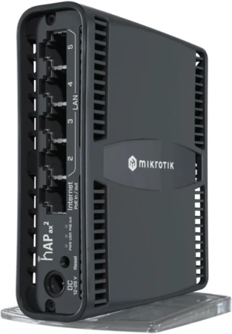 Маршрутизатор/ hAP ax2 Wireless router Gigabit Ethernet Dual-band (2.4 GHz / 5 GHz) Black фото 1