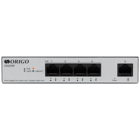 Коммутатор/ Unmanaged Switch 4x1000Base-T PoE, 1x1000Base-T, PoE Budget 60W, Long-range... фото 1
