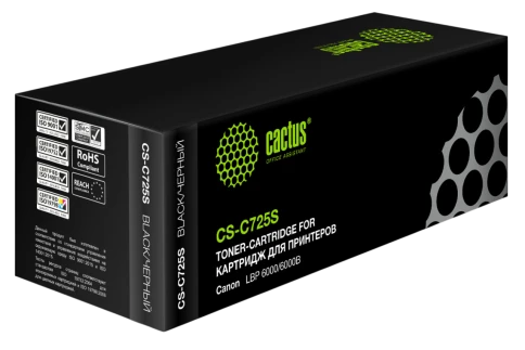 Картридж лазерный Cactus CS-C725S 725 черный (1600стр.) для Canon i фото 1
