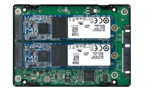 Адаптер/ QNAP QDA-A2MAR HDD/SSD drives adapter 2 x M.2 2280 SATA SSD - фото 2
