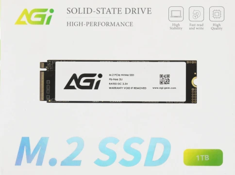 Твердотельный накопитель AGi PCIe 3.0 x4 1TB AGI1T0GIMAI298 AI298 M.2... фото 8
