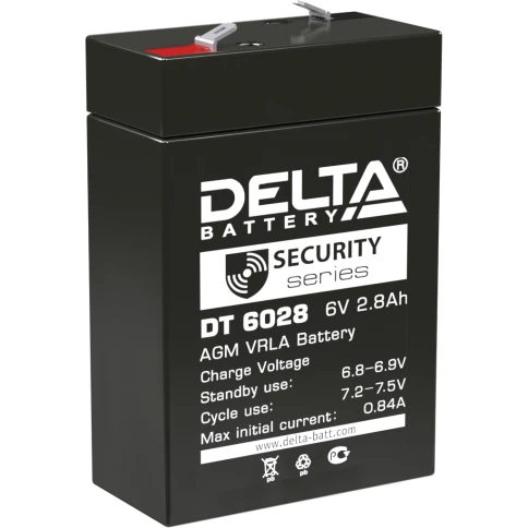 Батарея DELTA серия DT, DT 6028, напряжение 6В, емкость 2.8Ач... фото 1