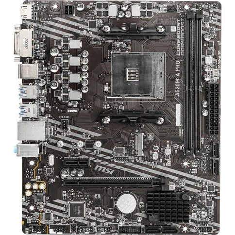 Материнская плата/ MB MSI AMD A520 sAM4, 2xDDR4(64GB), DVI-D/HDMI 2.1, фото 2