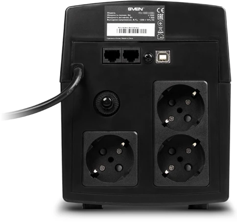 ИБП SVEN Pro 1500 (LCD, USB), линейно-интерактивный, автоматический стабилизатор напряжения,... фото 3