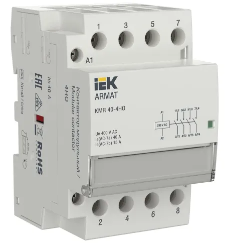 ARMAT Контактор модульный KMR 40А 230В AC 4НО IEK фото 1