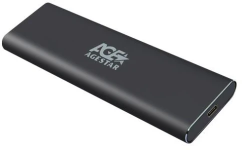 Внешний корпус SSD AgeStar 31UBNV1C NVMe USB3.1 алюминий серый M2... фото 1