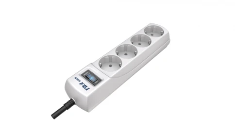 Сетевой фильтр Pilot Mini 4 розетки (евро с заземлением), 10А/2.2кВа, автомат, 1.8 м/ Surge protector Pilot Mini 4 euro outlets, 10A / 2.2kVt, automatic circuit-breaker, 1.8 m фото 2