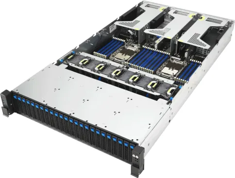 Серверная платформа/ ASUS RS720-E12-RS24G, 2U, 2x LGA4710, 32x DDR5, 24x 2.5 NVME (or 8NVME+16 SATA*/SAS*), 2 x M.2 Gen5 x2 (2280/2260)(VROC required for RAID), 6 x PCIe x8 or 3x PCIe x16 + 2 x PCIe  x16 + 2 x OCP3.0, 1 x Management Port, 1+1 3200W фото 4