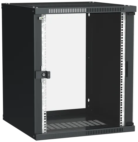 ITK Шкаф LINEA WE 15U 600x600мм дверь стекло черный фото 1