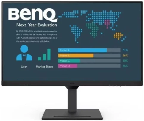 Мониторы/ Benq BL2490 23.8'', 1920x1080, IPS, 100Hz, 20M:1, 250cd, 5ms, 2*HDMI, DP, Speakers, Flicker-free;Low Blue Light, 3Y, Black фото 1