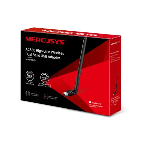 Адаптер Wi-Fi/ AC650 dual-band USB 2.0 high Gain adapter, 1 external a фото 4