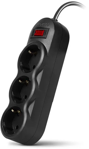 Фильтр SVEN SF-03L 3,0 м (3 розетки) черный фото 1
