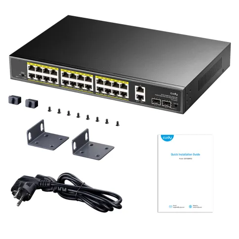 Коммутатор/ 24-10/100/1000 BASE-T Gigabit ports, 2-Port 10/100/1000 BA фото 4