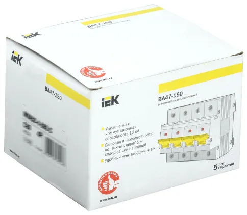 KARAT Авт. выкл. ВА47-150 4P C 80А 15кА IEK фото 2