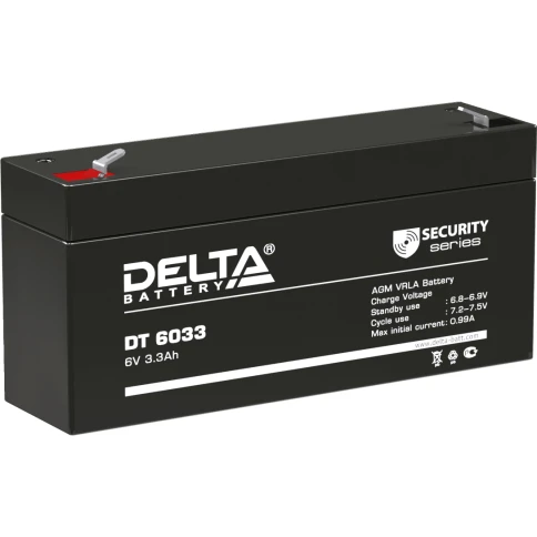 Батарея DELTA серия DT, DT 6033 (125mm), напряжение 6В, емкость... фото 1