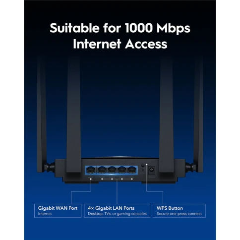 Маршрутизатор/ BE3600 Gigabit Dual Band Wi-Fi 7 Mesh Router, Chipset... фото 9