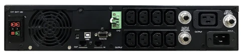 ИБП SRT-2000A, линейно-интерактивный, 2000ВА, 1800Вт, LCD, Rack/Tower, 8 розеток IEC320 C13 и 1 розетка C19 с резервным питанием, USB, RS-232, слот под SNMP карту, EPO, защита RJ45, ШхГхВ 428х563х84мм., вес 27.5кг./ UPS POWERCOM SRT-2000A, line-interactiv фото 6